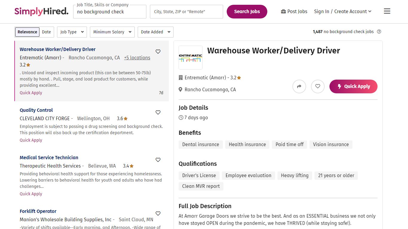 20 Best no background check jobs (Hiring Now!) | SimplyHired